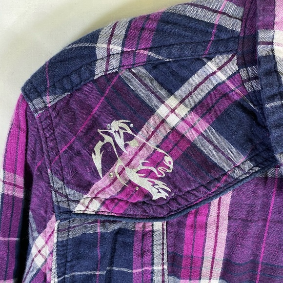 Bit & Bridle Pearl Snap Shirt Jacket Shacket - Picture 14 of 14